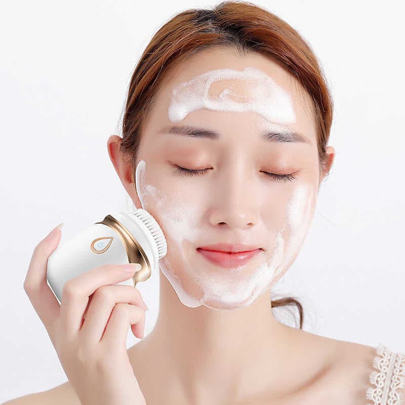 Limpador facial elétrico, limpeza de poros, limpador facial ultrassônico, instrumento de massagem facial doméstico