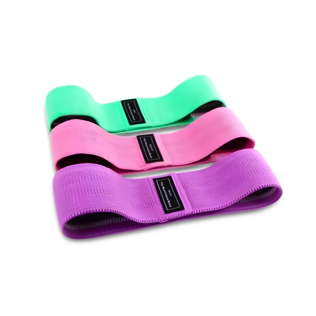 Kit 3 Faixas Elásticas Fitness – Hip Resistance Bands
