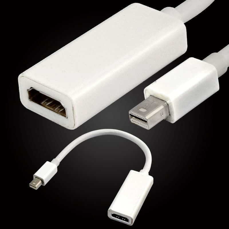 Cabo de vídeo Thunderbolt Mini DisplayPort para HDMI Mini dp para HDMI Cabo fêmea Mac Cabo de conversão de vídeo 3D