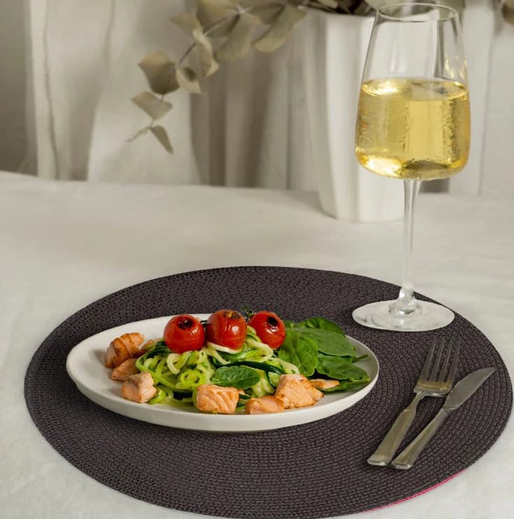 Kit 4 Jogo Americano Sousplat Redondo 38cm Mesa Posta Jantar – Elegante