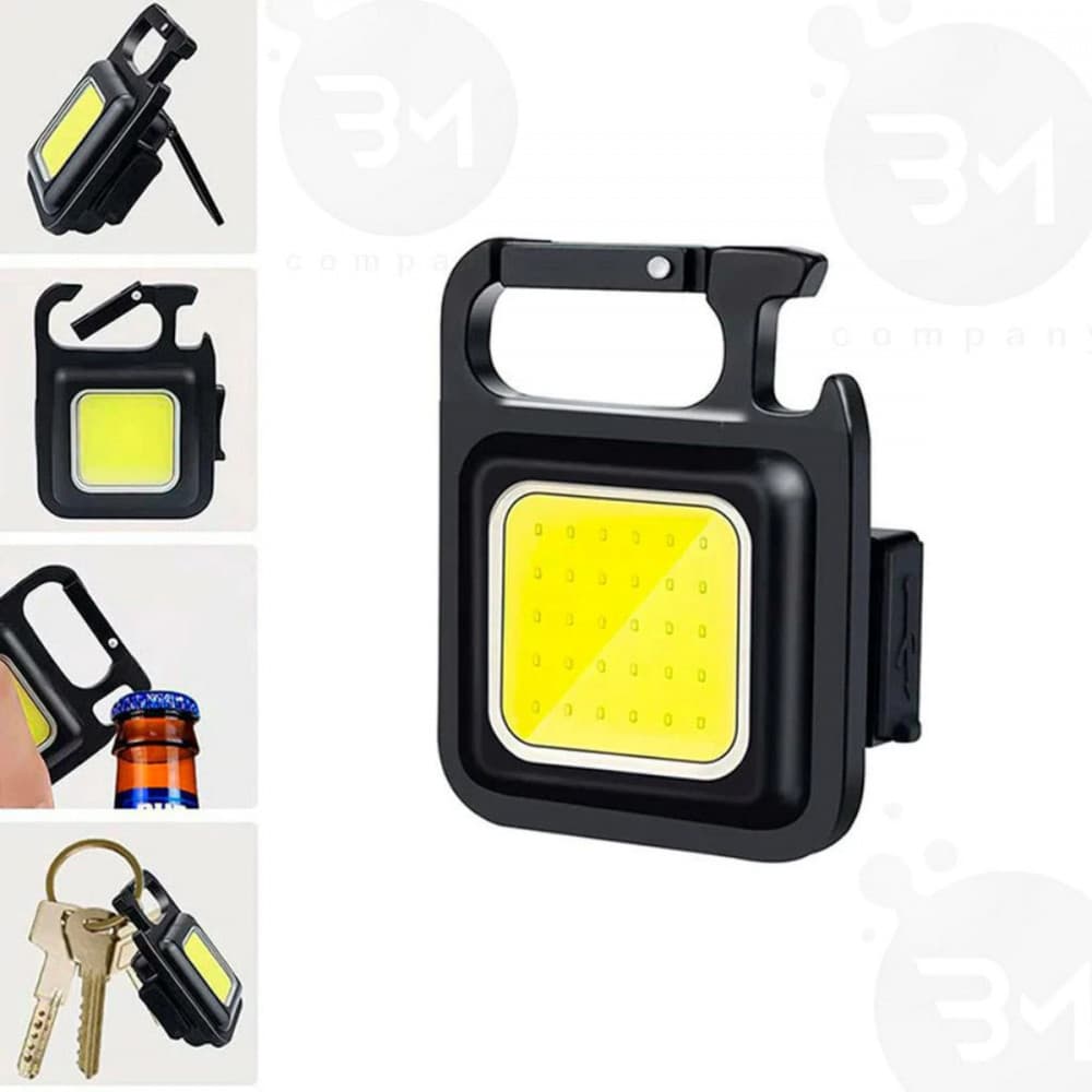 Mini Lanterna Chaveiro Mosquetão Portátil Usb Abridor Garrafas Kapbom KA-L6532 / AL-B1901