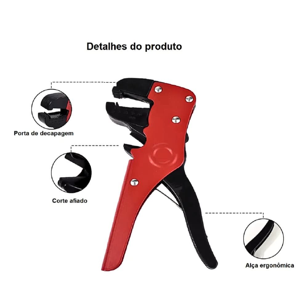 Alicate Descascado c/ Ajuste de Pressão e Cortador  Fios Altomex AK-5307