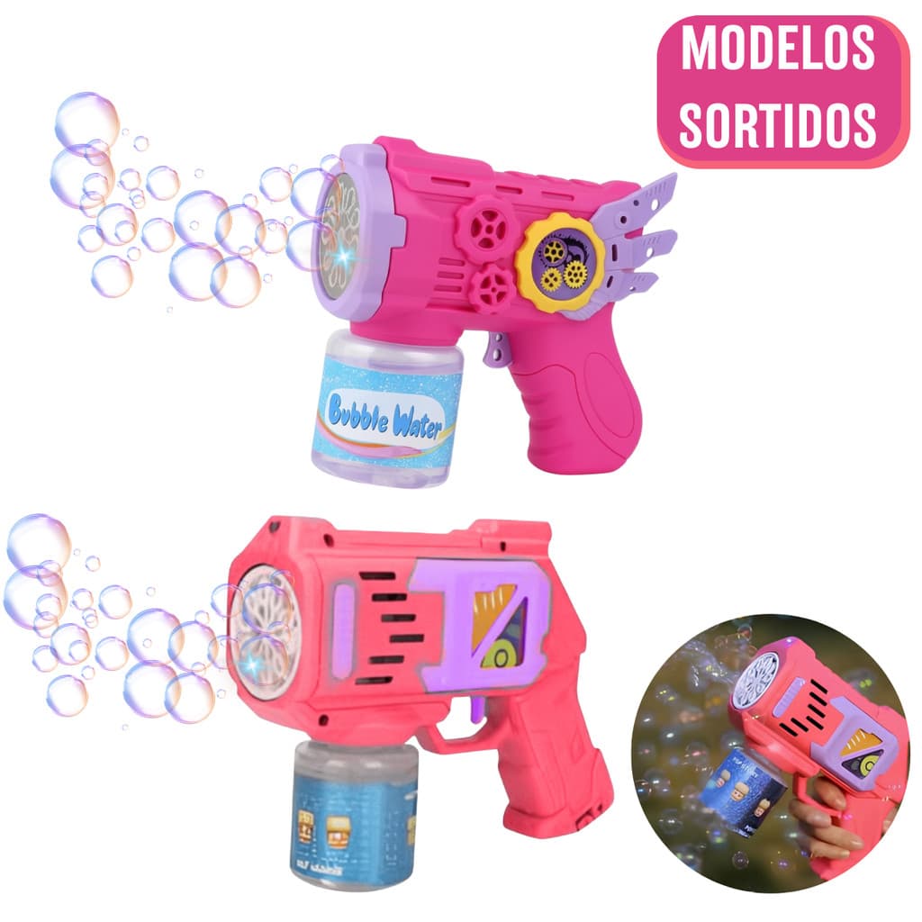 Bolhas Automática Bubble Gun Infantil Lançador de Bolha de Sabão Brinquedo Festa Crianças