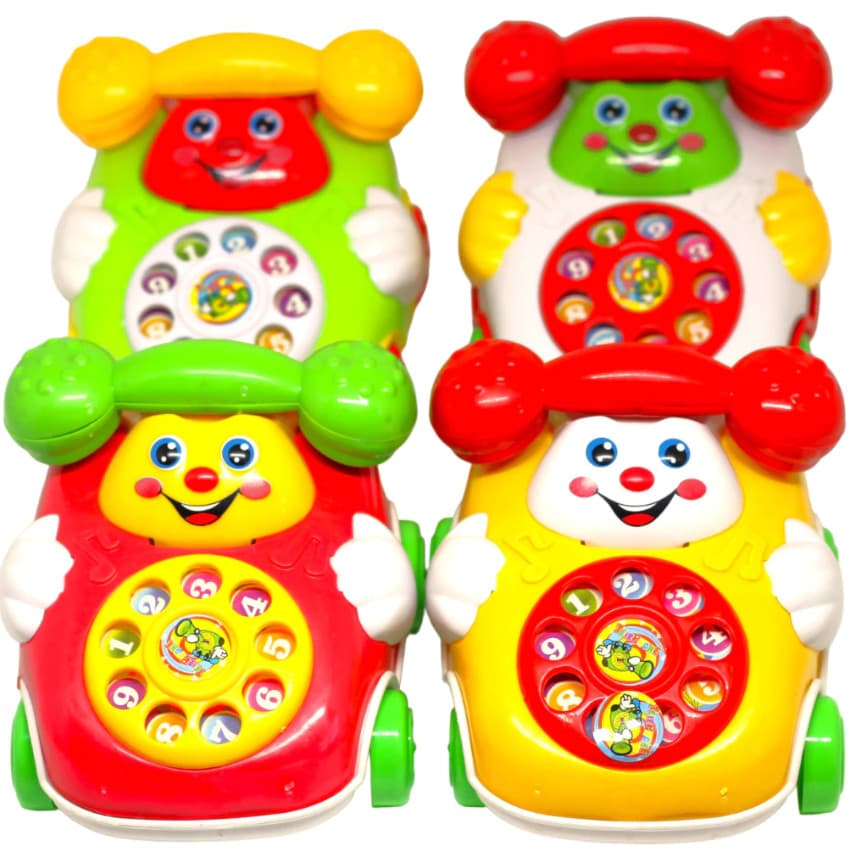 Carrinho Telefone de Brinquedo Infantil Movido à Corda Sonoro Envio para todo o Brasil