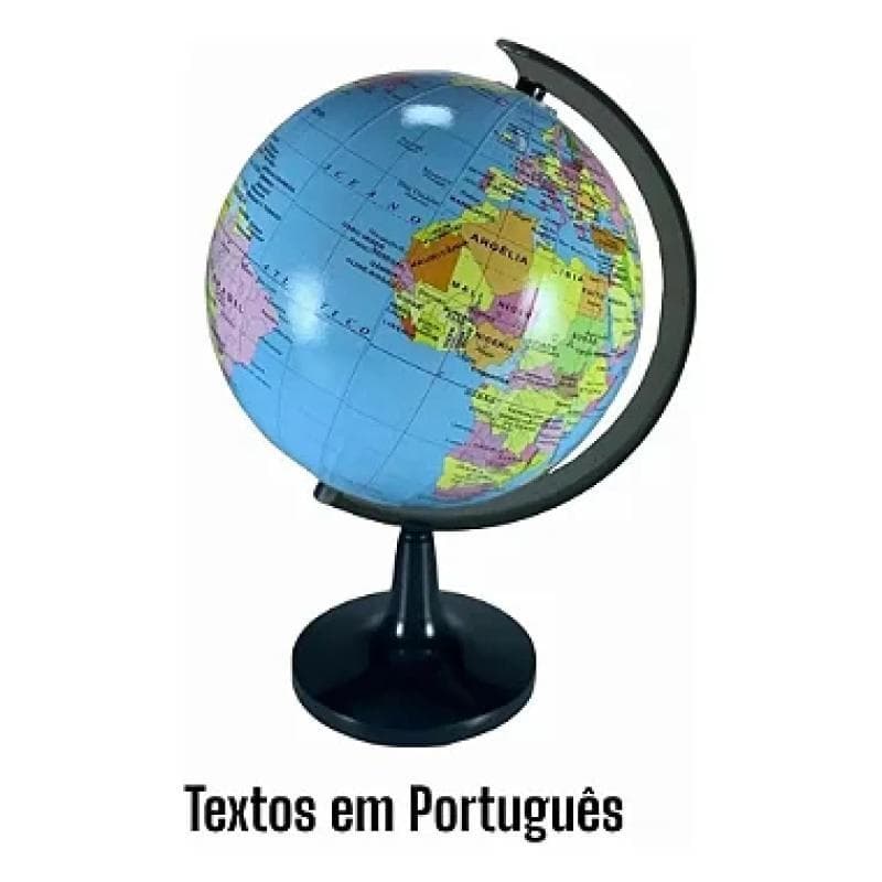 Globo Giratório 10,5cm - Decoração Mesa Mundo