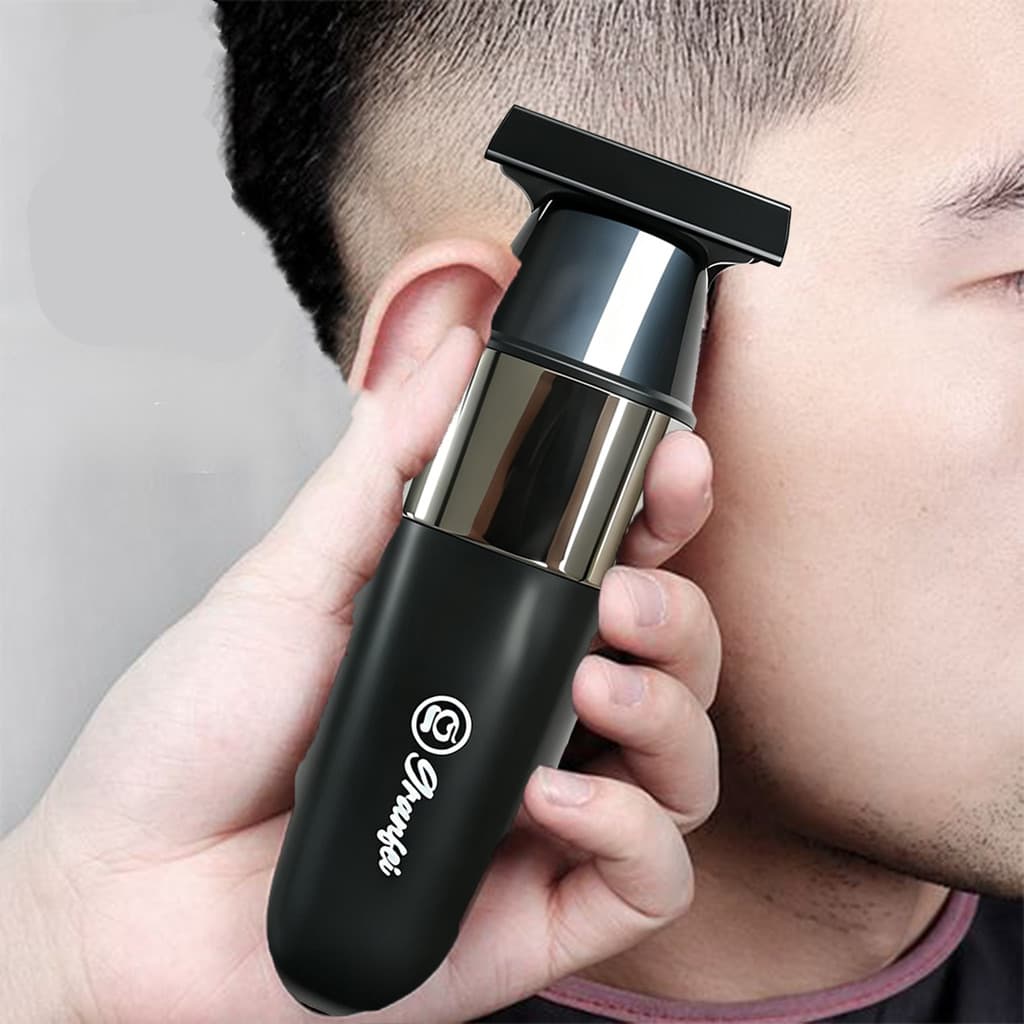 Granfei Aparador Recarregável para Pezinho Barba e Bigode com Bateria de Longa Duração Preto