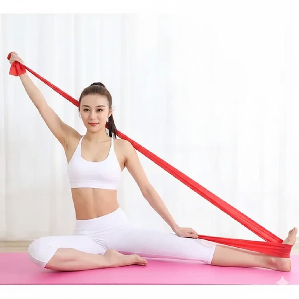 Faixa Elástica para Exercícios Ideal para Fisioterapia, Yoga, Alongamento e Pilates