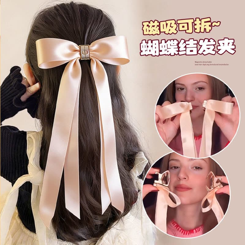 Presilha De Cabelo Magnética Com Laço Piranha Para Meio Rabo De Cavalo Luxo Sutil E Design Exclusivo Elegante E Versátil