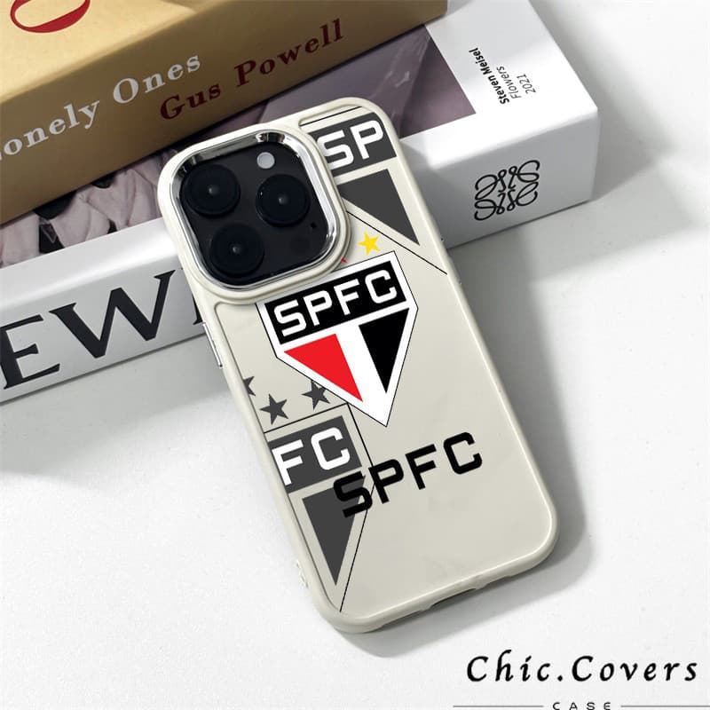 Capinha Capa com Design do São Paulo FC (SPFC) Para iPhone 11 14 15 16 12 17 13 pro max 7/8 plus