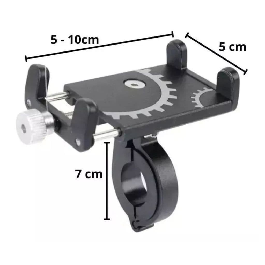 Suporte Universal para Celular - Alumínio, Para Bicicleta e Moto, Compatível com iPhone e Samsung
