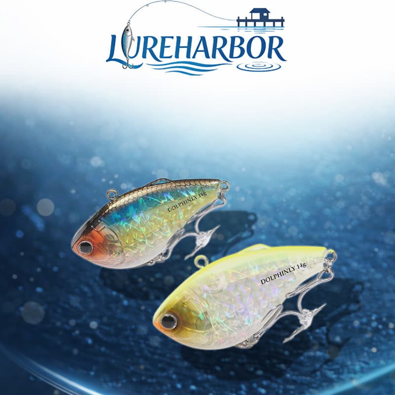 LUREHARBOR 14g/6cm Isca Plástico VIB com Anel Bead Vibração Isca Dura