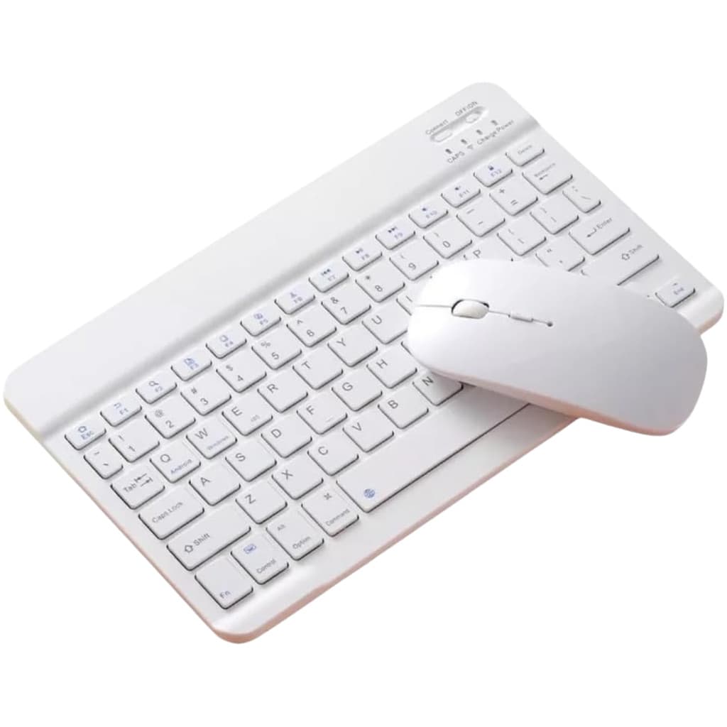 Teclado e Mouse Bluetooth Sem Fio Kit Para Notebook Tablet Celular Compacto Recarregável