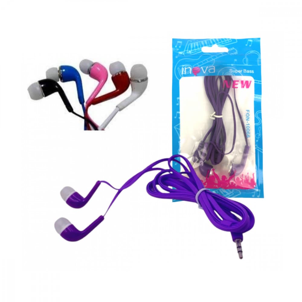 Fone de Ouvido Intra Auricular Com Fio e SEM Microfone INOVA