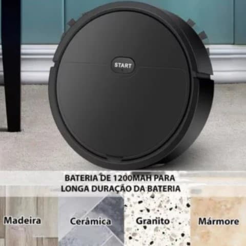Robô Varredora/Aspirador De Pó 2800PA Automática 3 Em 1 Limpeza Doméstica Robótico Inteligente (Cores Sortidas)