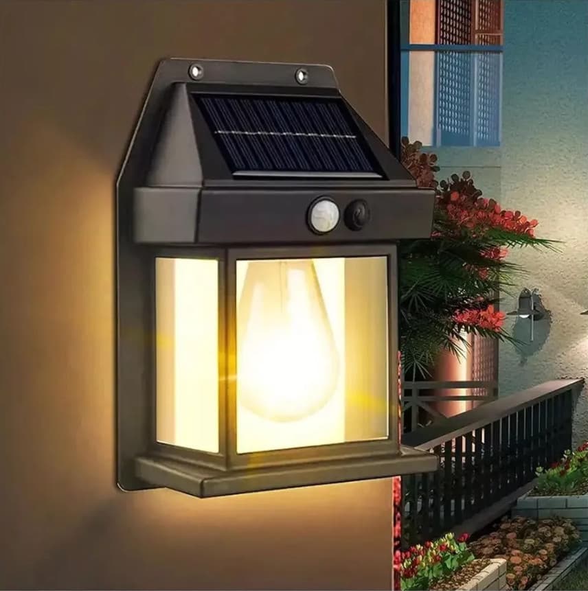 Luminaria Solar Com Movimento Sensor Luz De Parede Lâmpada LED