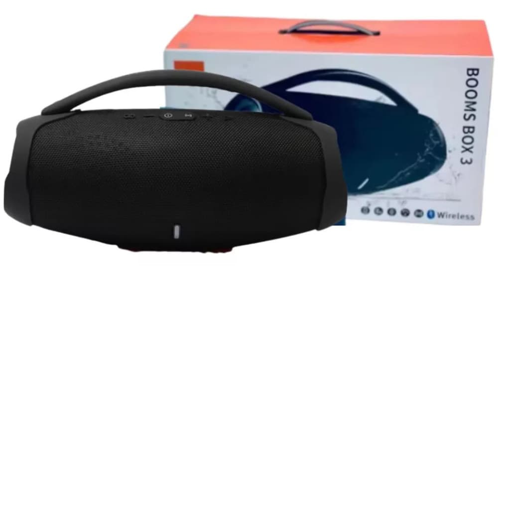 Caixa Som Bluetooth BOOMBOX 3 35CM 80W Moderna e Compacta