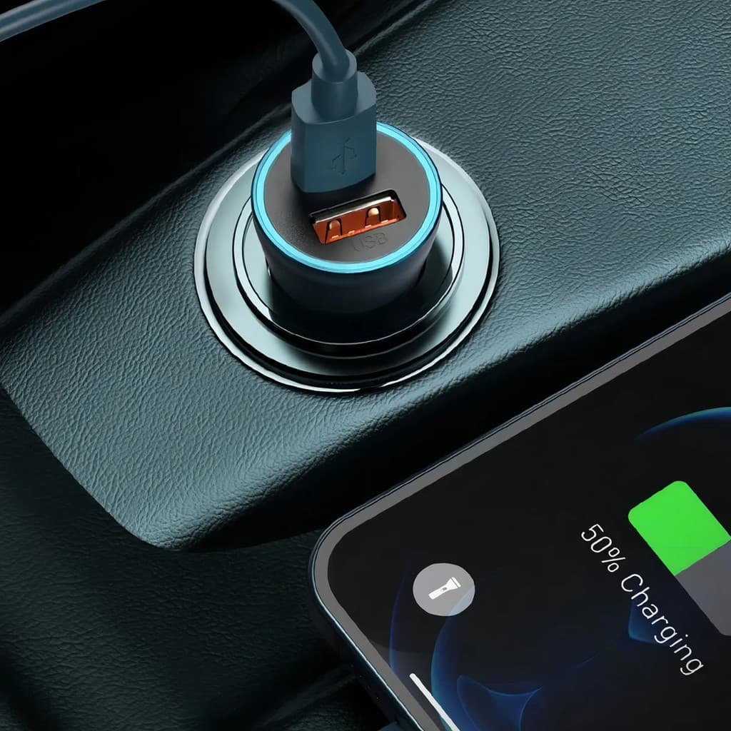 Carregador Veicular 67,5W Conexão USB / TIPO-C carregamento TURBO Hmaston L06L