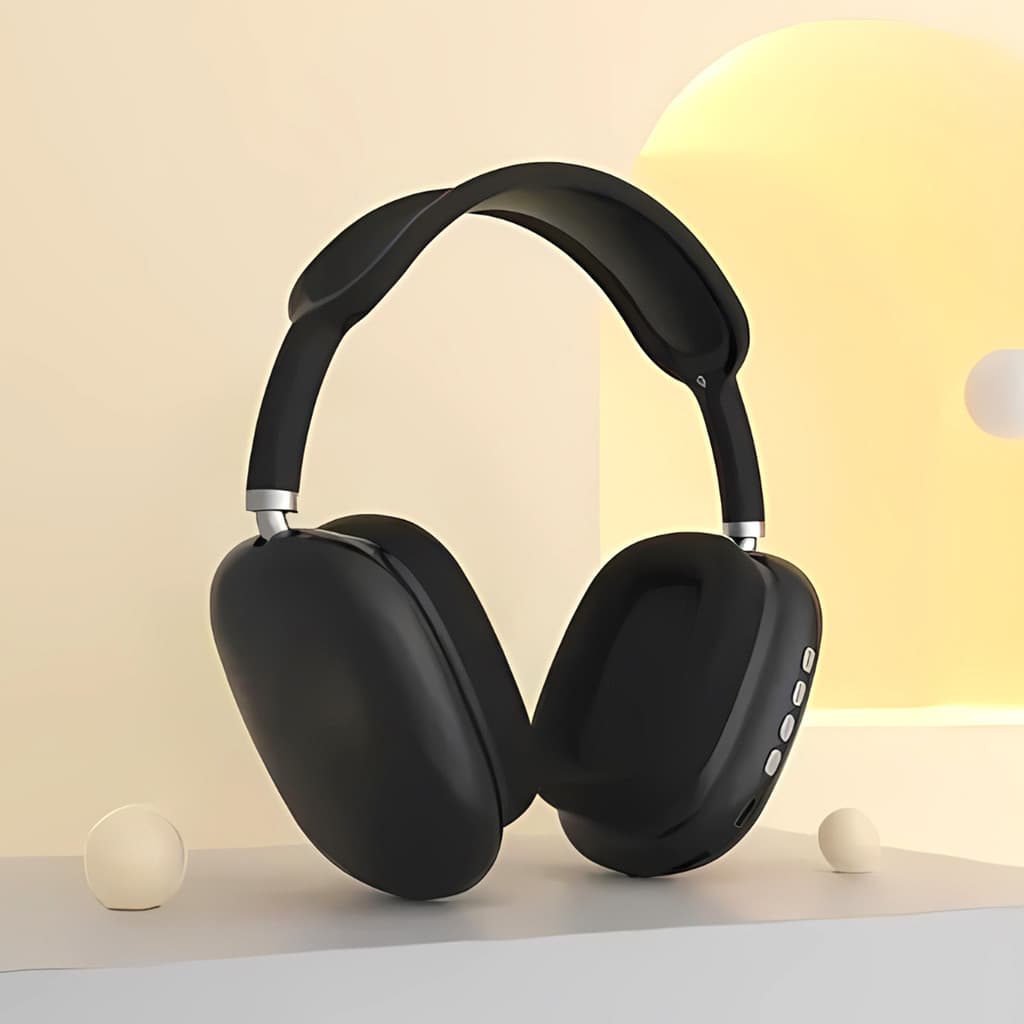 Fone De Ouvido Sem Fio Headphone Bluetooth Microfone Cartão SD Radio Cor:Preto