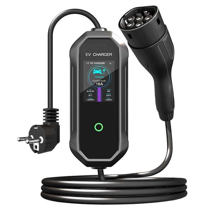 Carregador portátil à prova d'água para veículos elétricos, adequado para uso interno e externo 220V