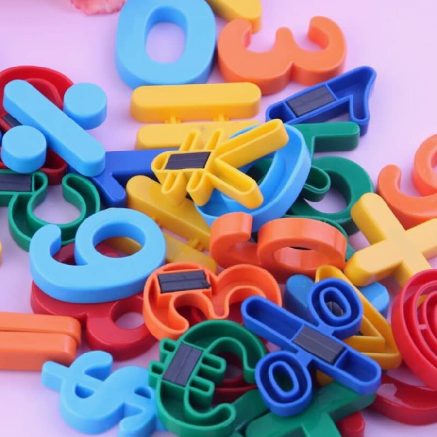 Números Magnéticos Educativos 37 Peças Imã De Geladeira E Lousa