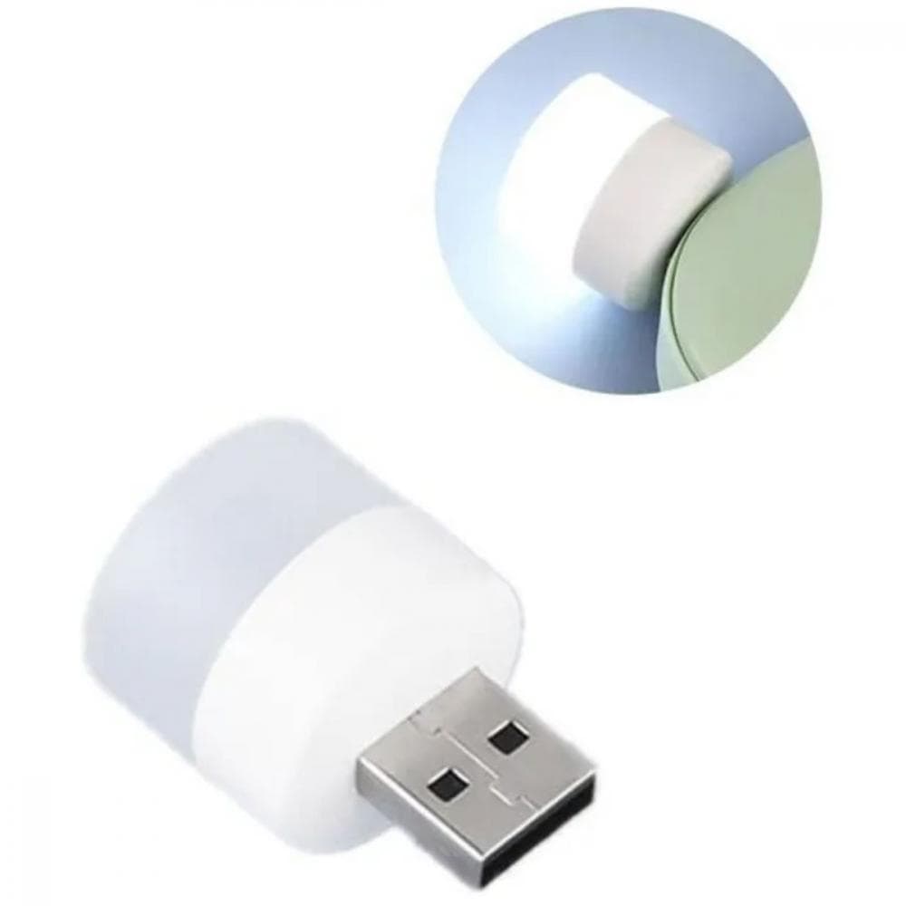 Kit 5 Mini Lâmpada Led USB 1W Luz Branco e Quente INOVA LAN-30089