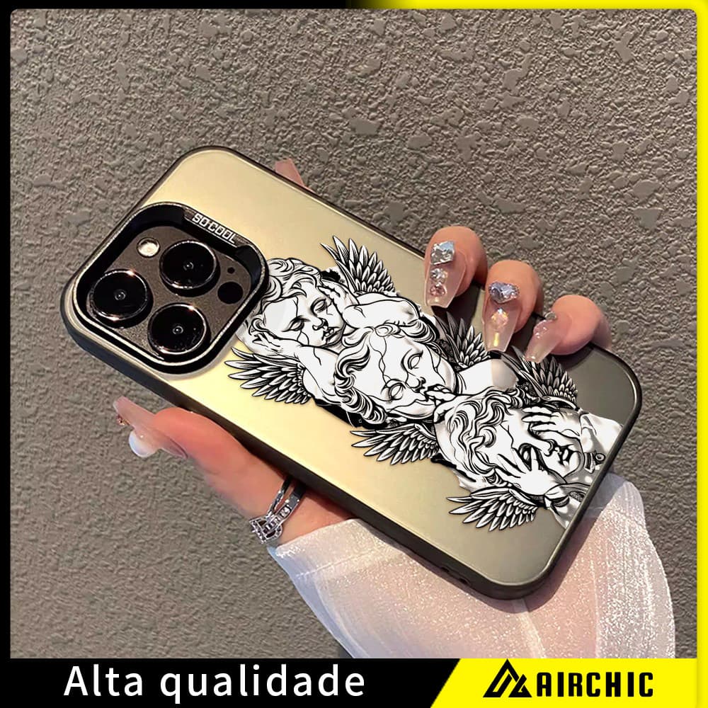 Capa Capinha Para iPhone 17 PRO PROMAX 16 11 12 13 14 15 xs XR com estampa de anjos