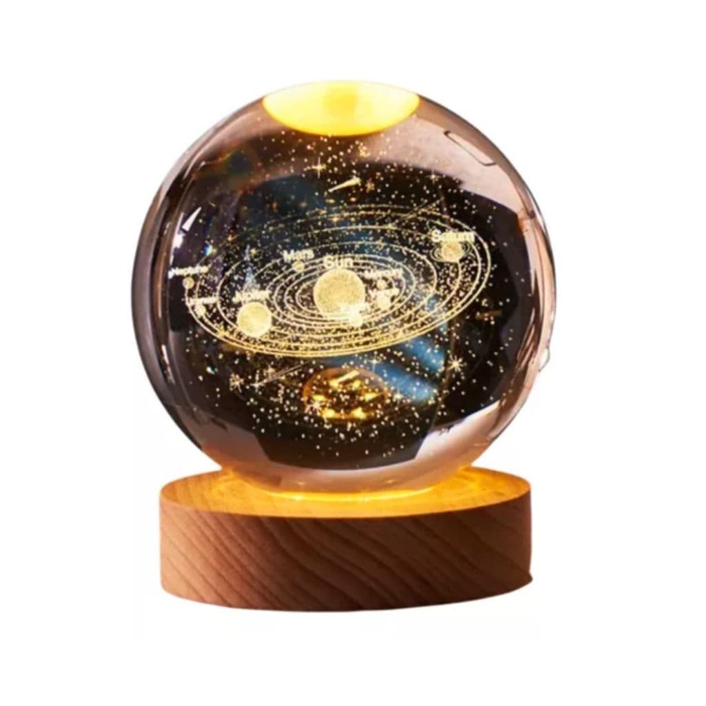 Luminária de Mesa bola de cristal galáxia