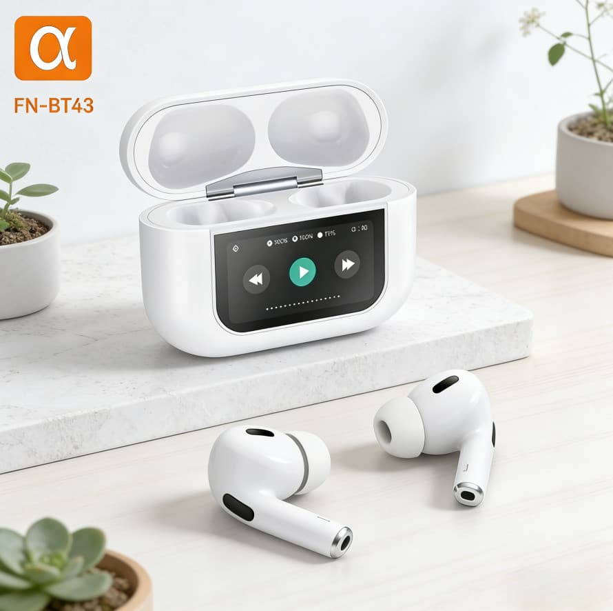 🎧Entrega Rápida🎧 - Fone de Ouvido Bluetooth ANC Cancelamento Ruído Touch Screen Bateria Longa 5,4 α'Gold FN-BT43