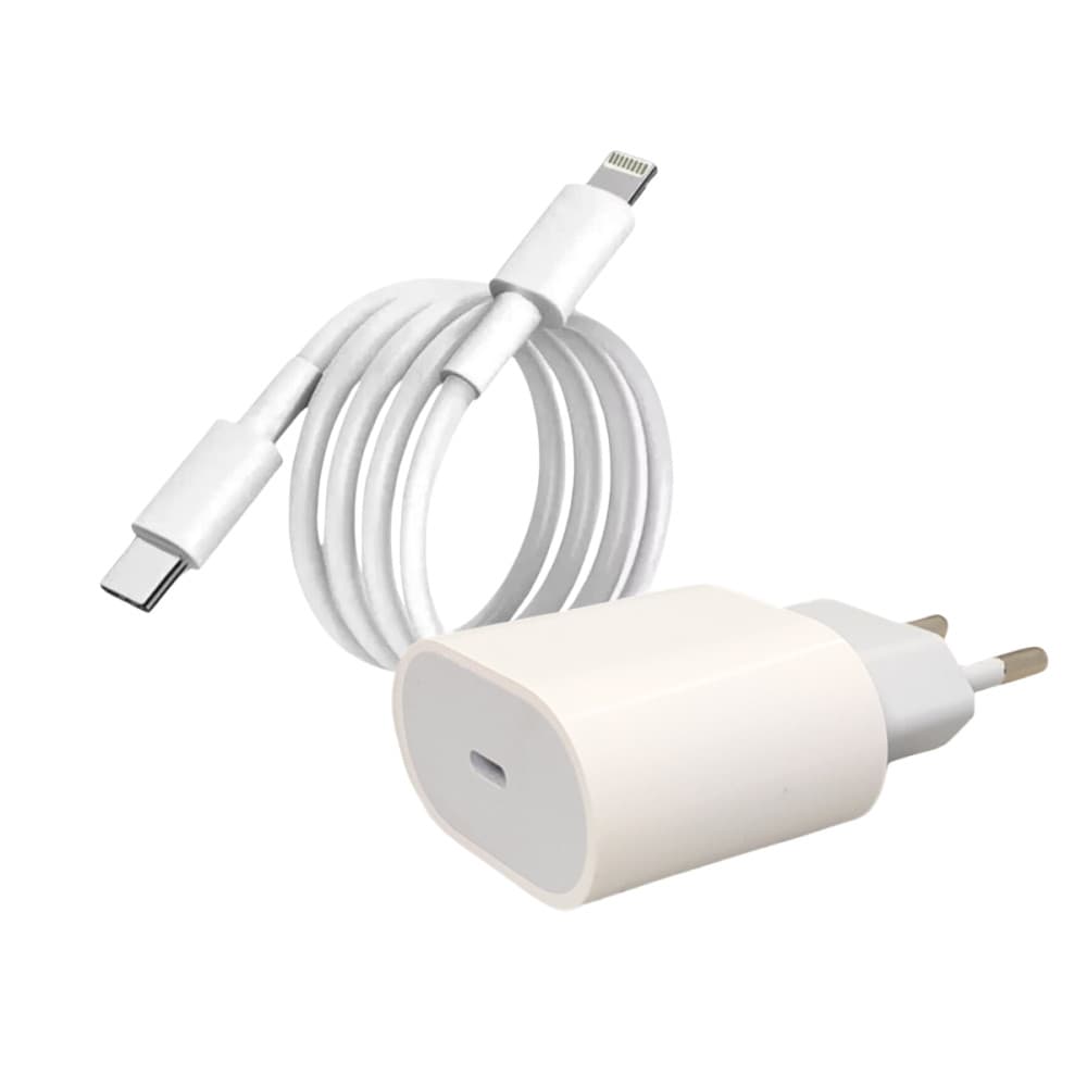 Carregador Completo Conexão Lightning / TIPO-C 20W PD1 Cabo Móvel