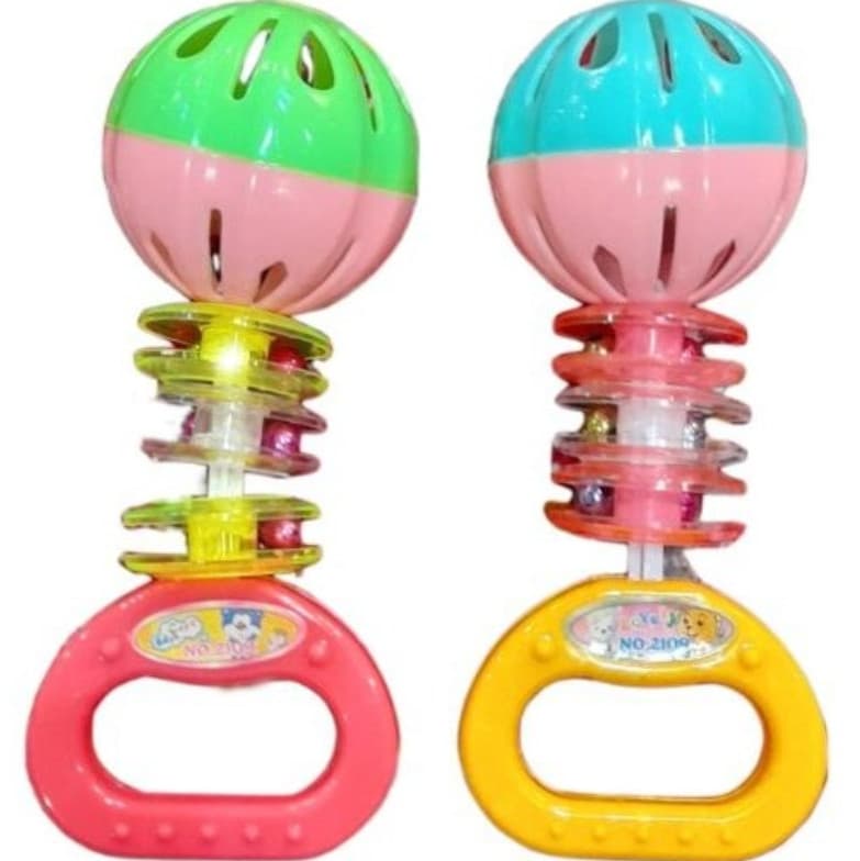 Chocalhos Infantis Coloridos Kit Com 2 - Estimula Audição e Coordenação Motora do Bebê ENVIO IMEDIATO