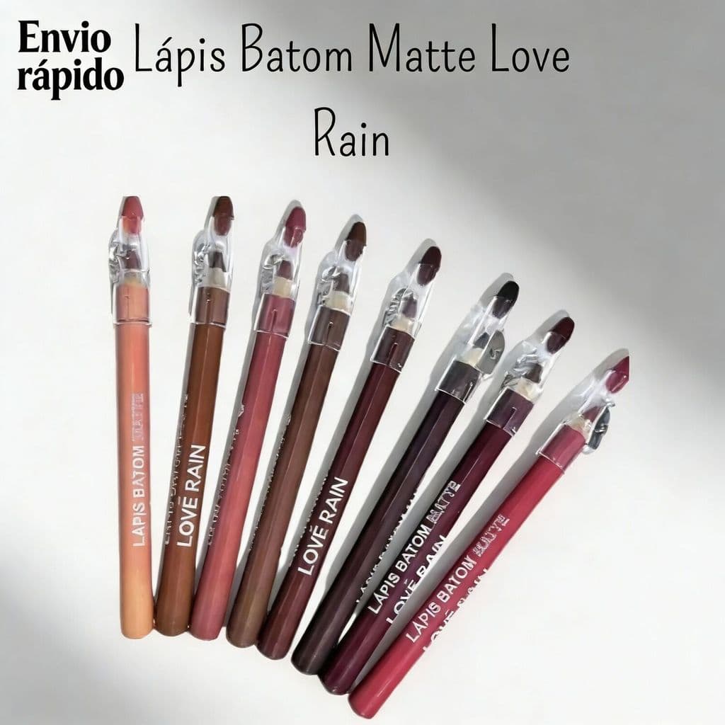 Lápis Contorno Labial Love Rain - Cor Intense + Brilho Molhadinho ✨Envío rápido