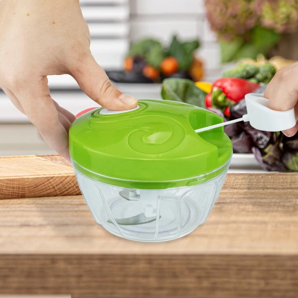 Mini Processador E Triturador De Alimentos Manual Com 3 Laminas ZG-075 / CX-108 (***COR ROSA - ESGOTADO)