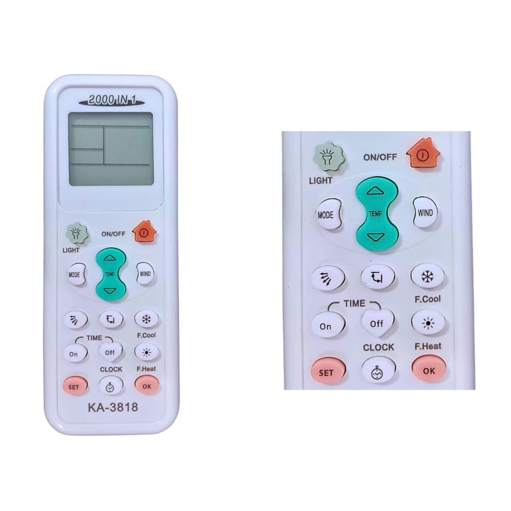 Controle Remoto Universal Ar Condicionado 2000 em 1 Kapbom KA-3818 Fácil de Configurar