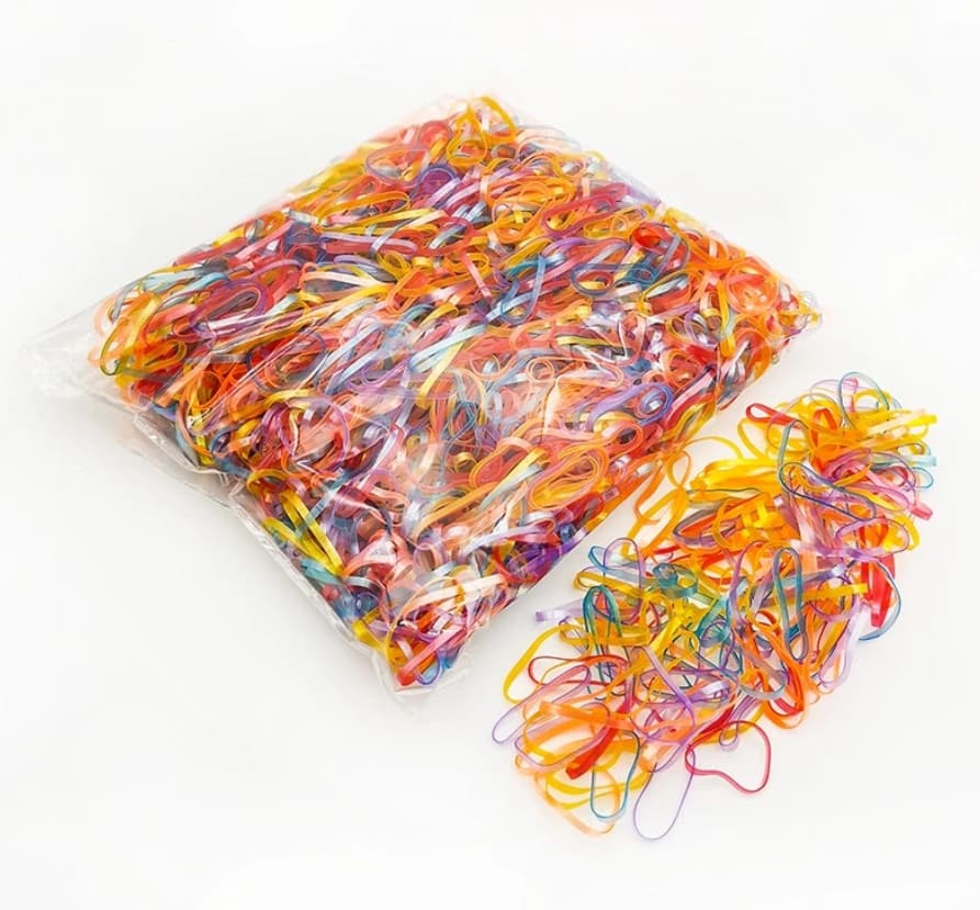 Kit 100 Elasticos De Cabelo TPU Rabicho Xuxinha Silicone Anti Quebra