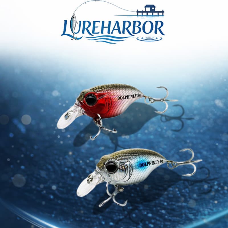 LUREHARBOR escavadeira flutuante Minnow isca falsa placa de língua longa Rock gordo Micro objeto baixo boca veleiro isca