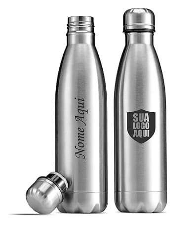 Garrafa Inox Rosa 750ml: Estilo e Personalização!
