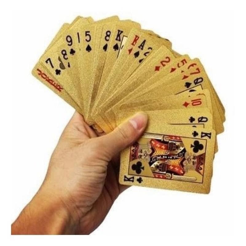 Baralho Dólar Poker Cartas Jogos D'água Dourado