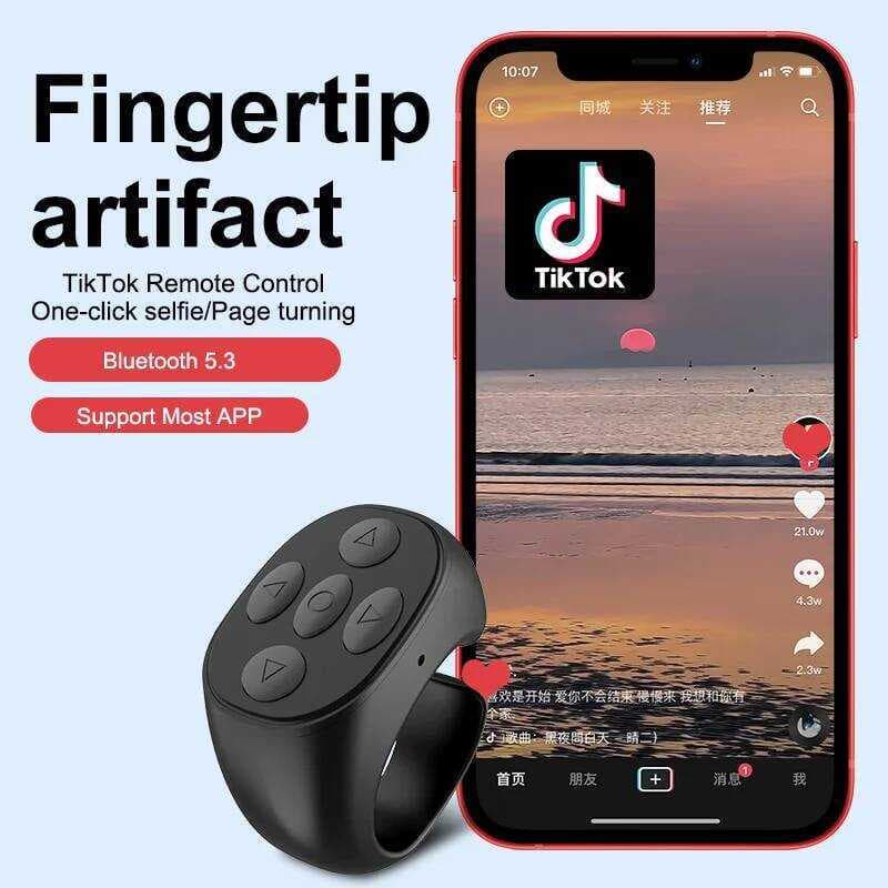 Anel De Controle Remoto JX-05 Tiktok Para Iphone : Dispositivo Selfie De 4 Botões , Alcance De 10 M , Várias Cores