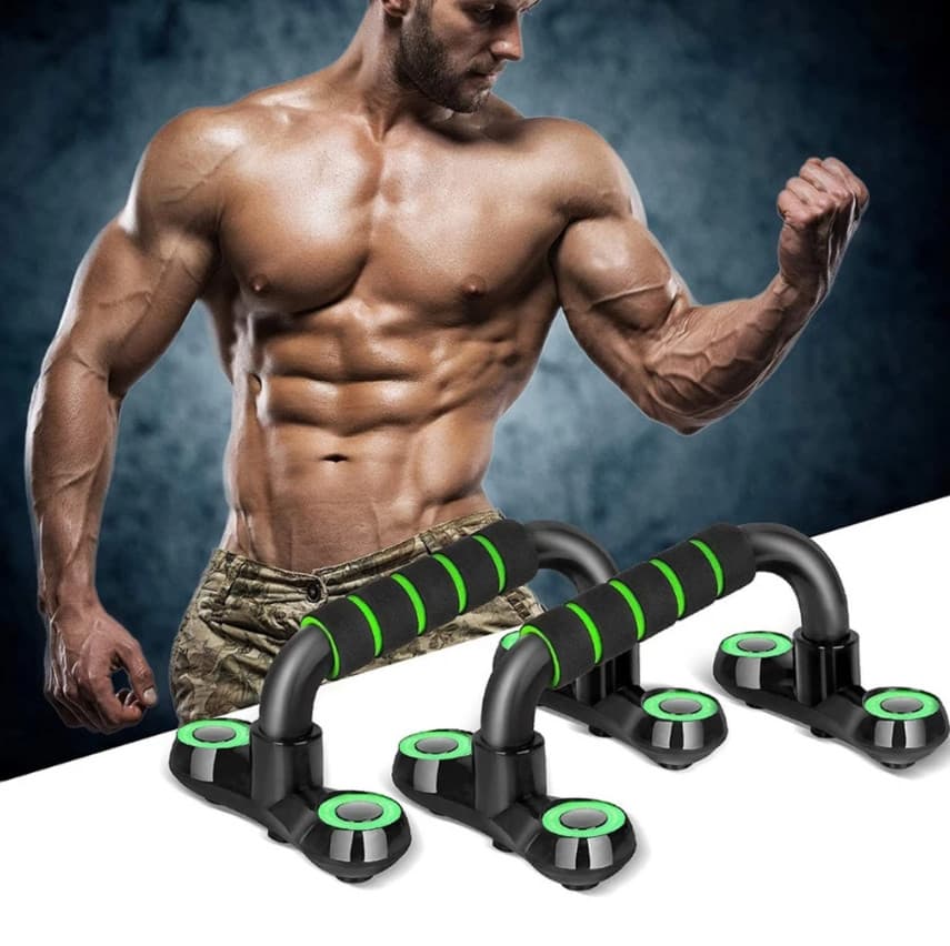 Barra Chão Flexão Treino Ombro Tríceps Peito Abdômen Fitness