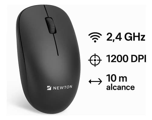 Mouse Sem Fio Simples e Discreto Elegante Funcional para o Dia a Dia Preto - NMS-007