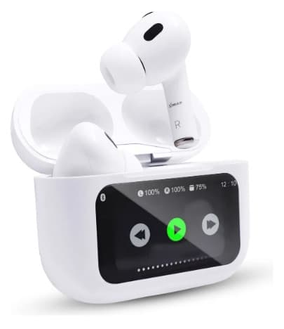 Fone Bluetooth 5.3 Sem Fio A9PRO com Display Digital ANC Hi-Fi Touch Bateria Longa Duração