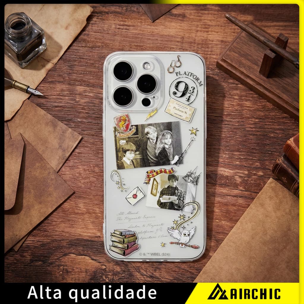 Harry Potter Capinha Capa de Transparente Para iPhone 11 14 15 16 12 17 13 pro max 7/8 plus produto em alta