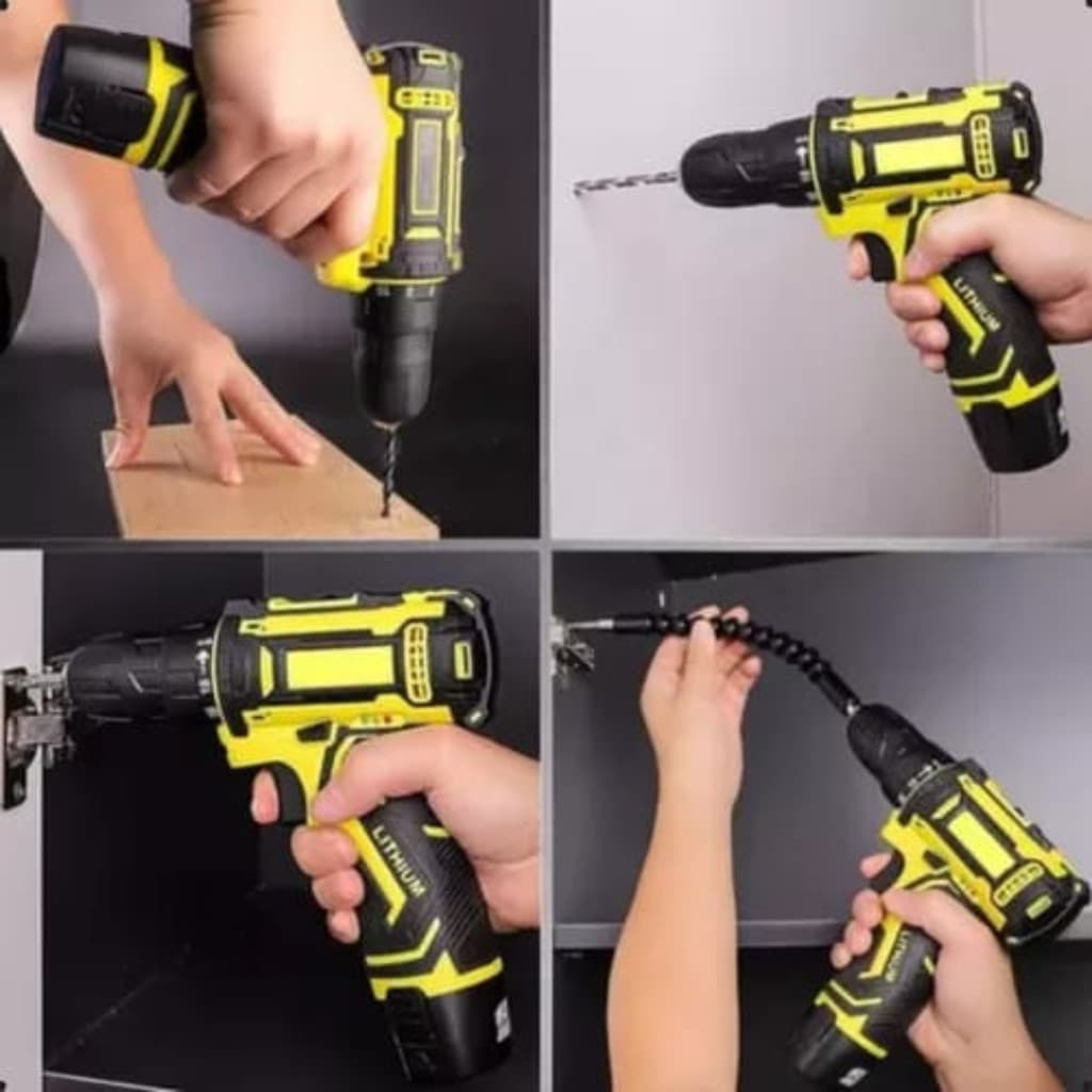 Parafusadeira Furadeira Sem Fio 12V com Impacto Bateria Recarregável Bivolt Profissional