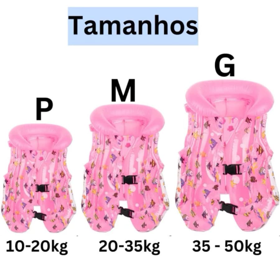 Colete Para Segurança Infantil  Terno Inflável Praia/Piscina