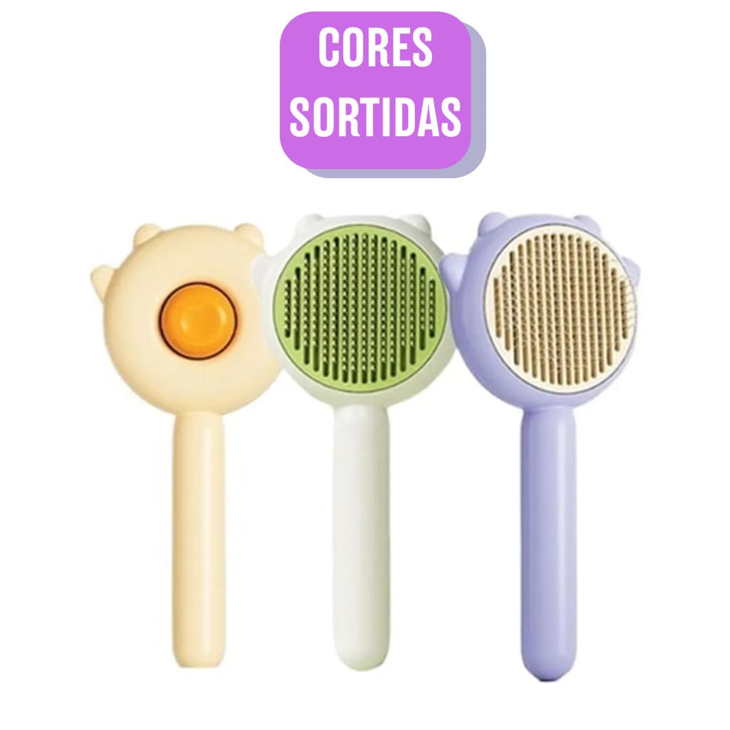 Escova para Pet - Rasqueadeira Pente Tira Pelos Mortos - (Cores Sortidas)