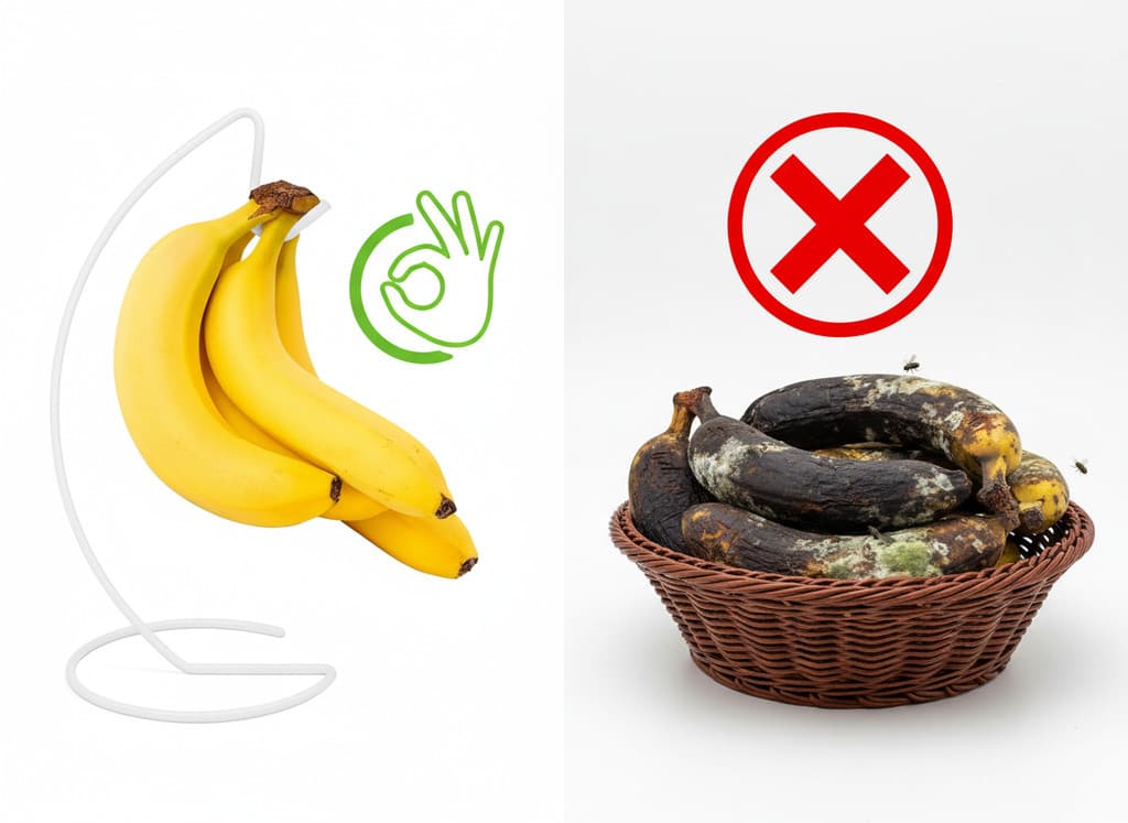 Expositor de Bananas em Aramado Branco - Suporte de Mesa Moderno e Funcional
