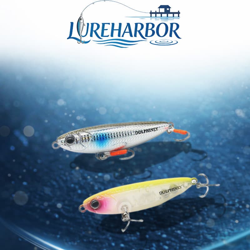 LUREHARBOR Micro-forma cão superfície de água flutuante lápis em forma de z pequena isca de lápis isca falsa baixo de ol