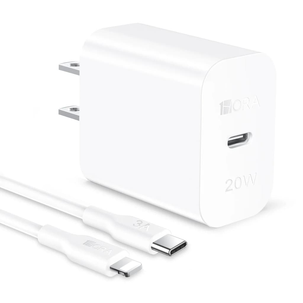 Carregador Rápido 20W com Cabo USB-C para Lightning - Plug Americano