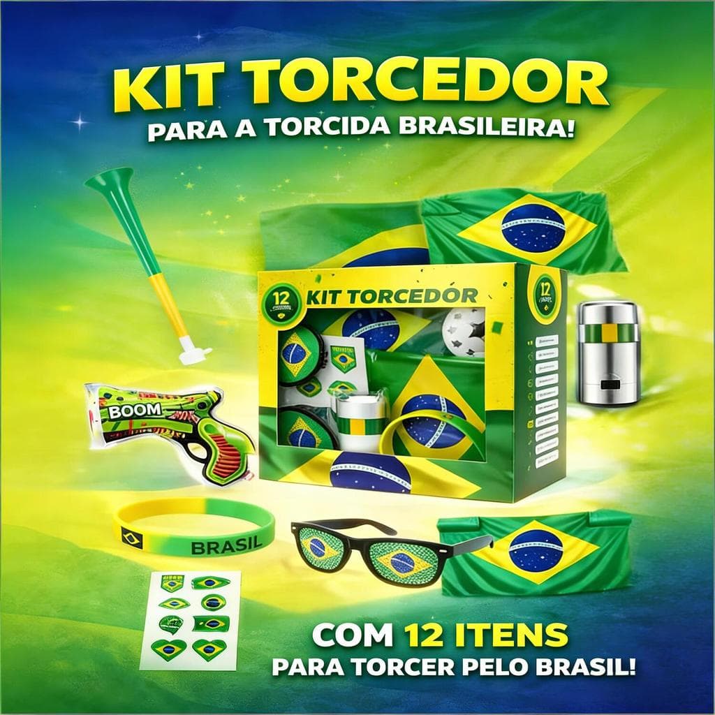 Kit de Entretenimento para Torcedores - Tema Brasil Copa 2026 BR888