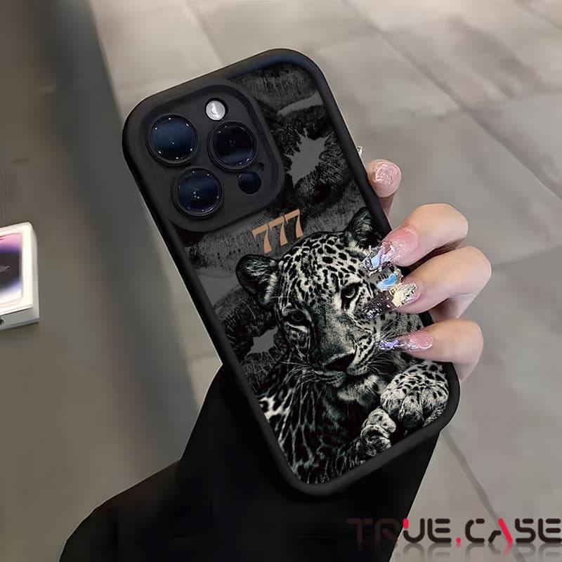 Capinha Capa Estilo Selvagem com Design de Onça Para iPhone 11 14 15 16 12 17 13 pro max 7/8 plus